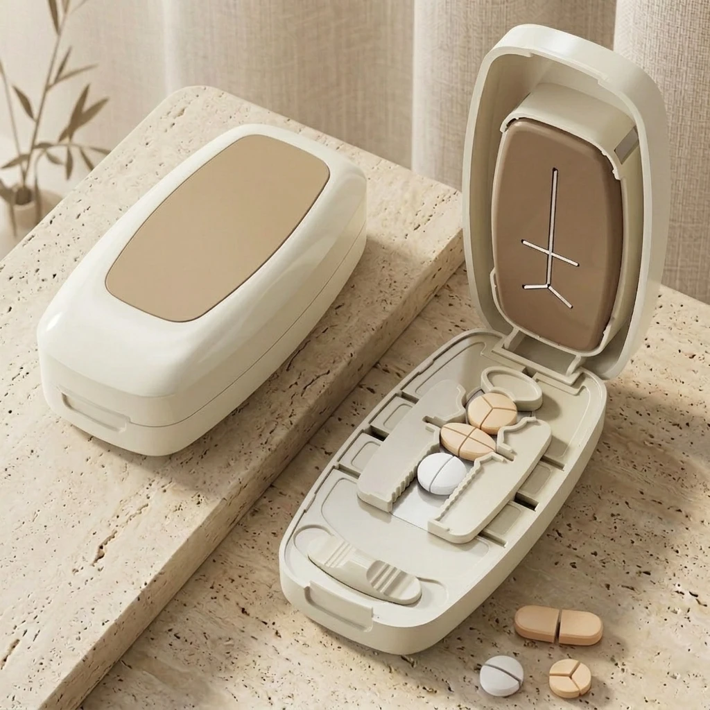 Premieragers.com - Pill Cutter & Splitter - Cream White
