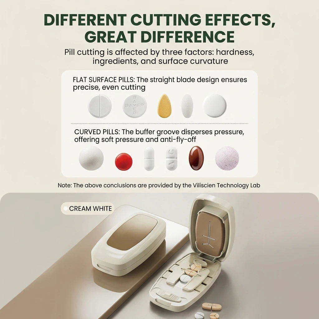 Premieragers.com - Pill Cutter & Splitter - Different Cutting Effects