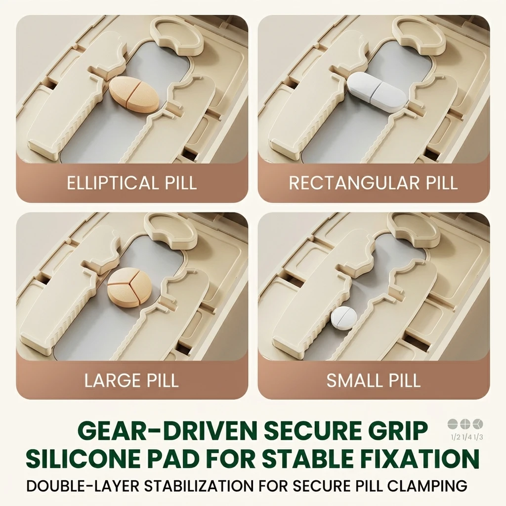 Premieragers.com - Pill Cutter & Splitter - Gear-driven Secure Grip