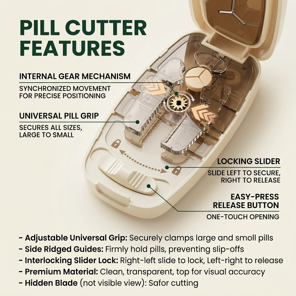 Premieragers.com - Pill Cutter & Splitter - Pill Cutter features