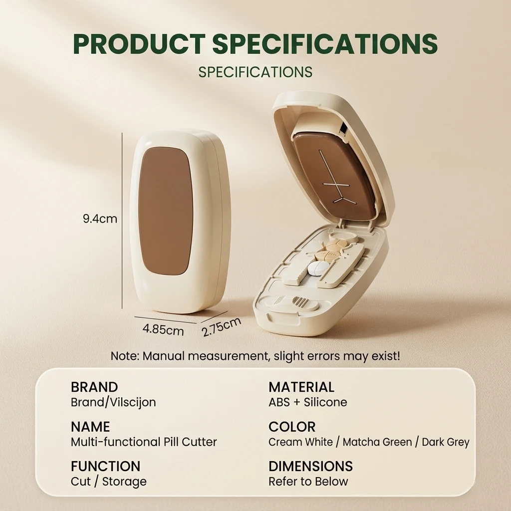 Premieragers.com - Pill Cutter & Splitter - Product Specifications