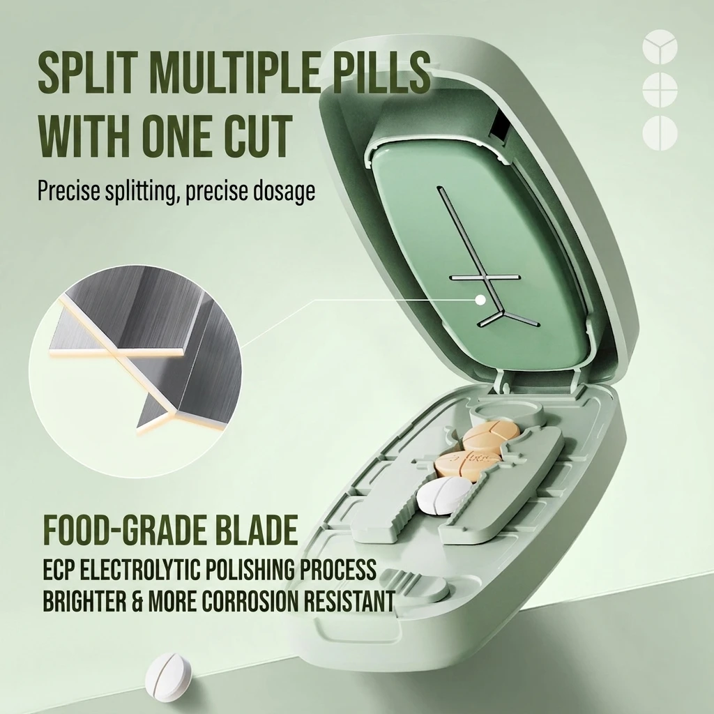 Premieragers.com - Pill Cutter & Splitter - Split Multiple Pills with One Cut