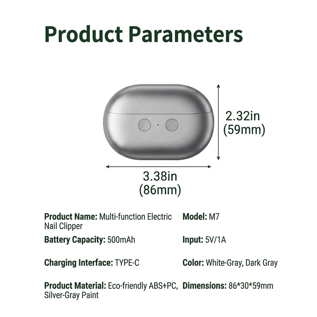 premieragers.com - Electric Nail Clipper Product Parameters