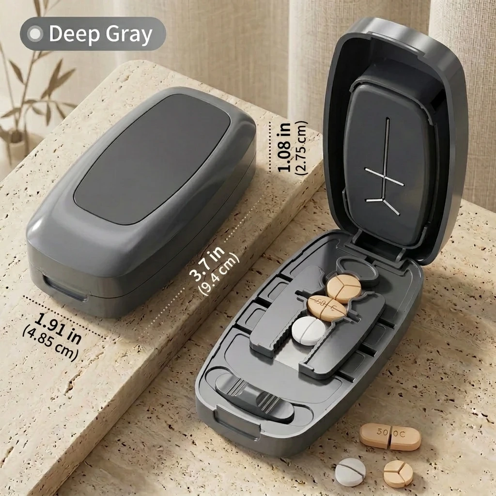 premieragers.com - Pill Cutter & Splitter - Deep Gray