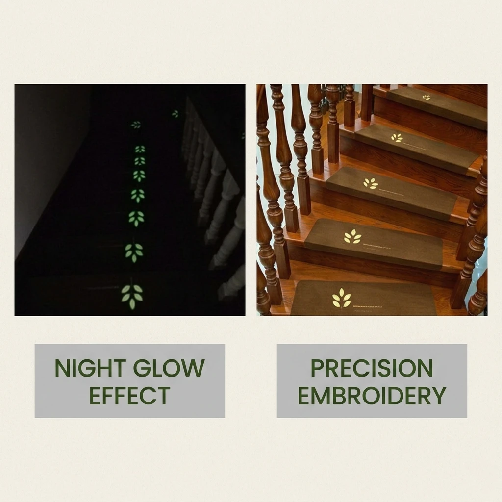 premieragers.com - 05Luminescent Anti-Slip Stair Mats - Night Glow Effect
