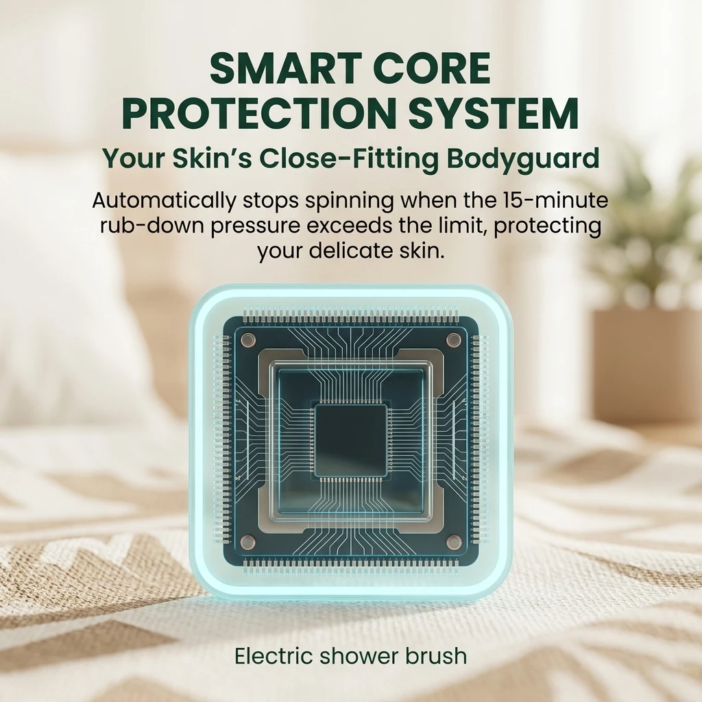 premieragers.com - Bend-free electric shower brush - Smart Core Protection System