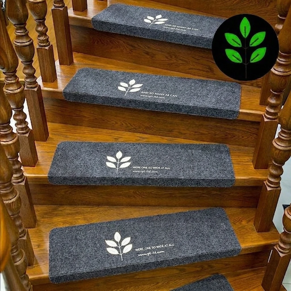 premieragers.com - Luminescent Anti-Slip Stair Mats - Ash Grey