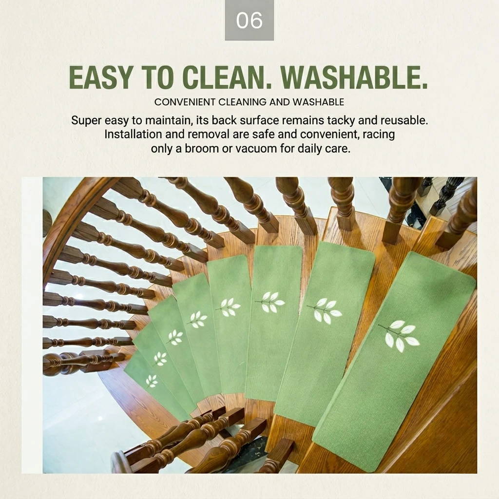 premieragers.com - Luminescent Anti-Slip Stair Mats - Washable and Effortless to Clean